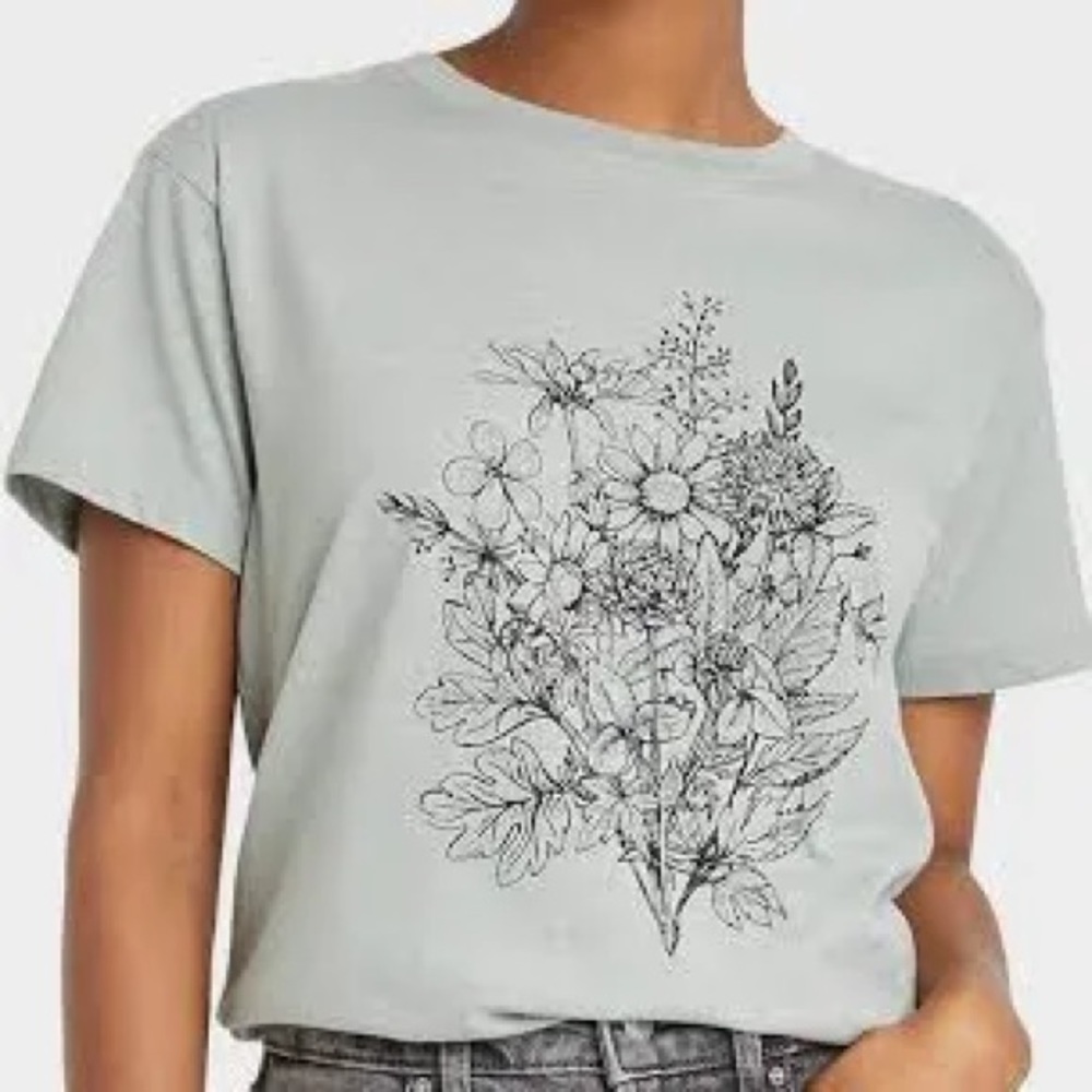 Green Floral T-shirt